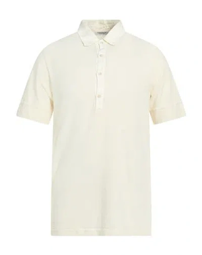 Crossley Man Polo Shirt Cream Size Xxl Cotton, Linen In White