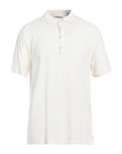 Crossley Man Polo Shirt Ivory Size M Cotton In White