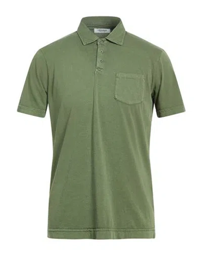 Crossley Man Polo Shirt Military Green Size Xl Cotton