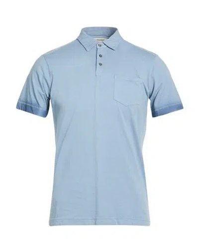 Crossley Man Polo Shirt Pastel Blue Size Xxl Cotton