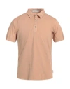 Crossley Man Polo Shirt Sand Size Xl Cotton, Elastane In Beige