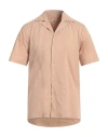Crossley Man Shirt Beige Size L Cotton, Elastane In Beige