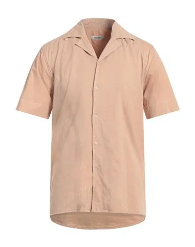 Crossley Man Shirt Beige Size L Cotton, Elastane