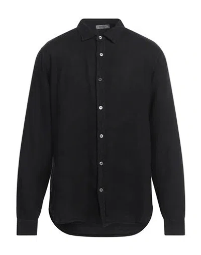 Crossley Man Shirt Black Size 3xl Linen
