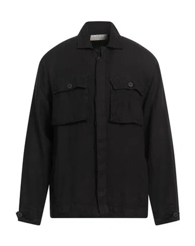 Crossley Man Shirt Black Size L Linen