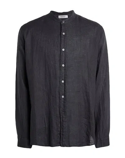Crossley Man Shirt Black Size L Linen