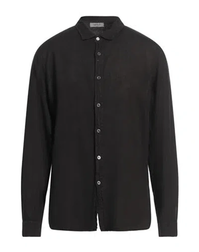 Crossley Man Shirt Black Size Xl Linen
