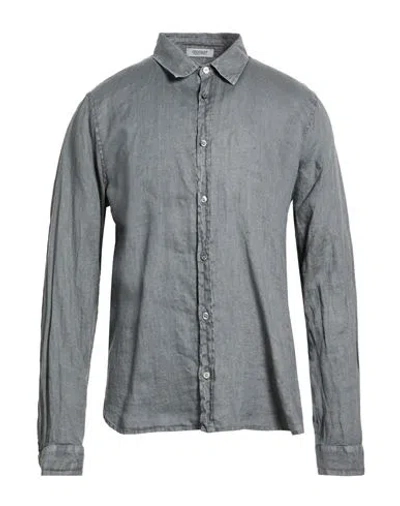 Crossley Man Shirt Charcoal Size Xl Linen In Blue