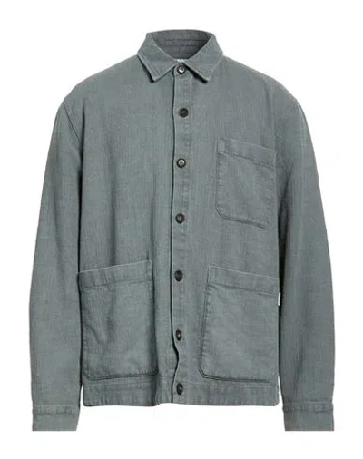 Crossley Man Shirt Charcoal Size Xl Wool, Cotton In Gray