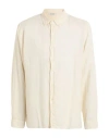 Crossley Man Shirt Cream Size M Linen In White