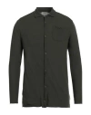 Crossley Man Shirt Dark Green Size Xl Cotton, Linen