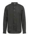 Crossley Man Shirt Dark Green Size Xxl Linen