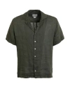 Crossley Man Shirt Dark Green Size Xxl Linen