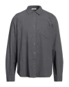 Crossley Man Shirt Dove Grey Size L Linen, Viscose
