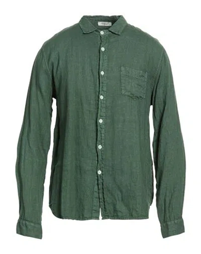 Crossley Man Shirt Green Size Xl Linen