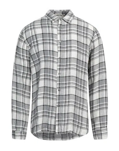 Crossley Man Shirt Grey Size L Linen