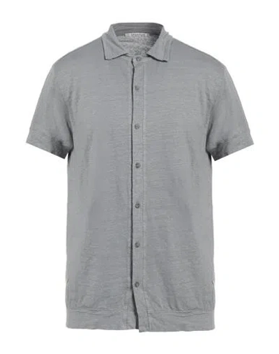 Crossley Man Shirt Grey Size L Linen, Elastane