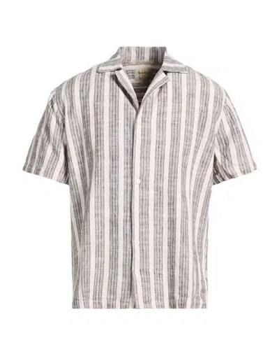 Crossley Man Shirt Grey Size Xl Cotton, Linen In Multi