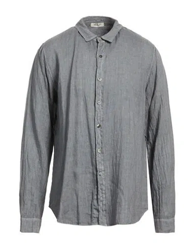 Crossley Man Shirt Grey Size Xxl Linen In Gray