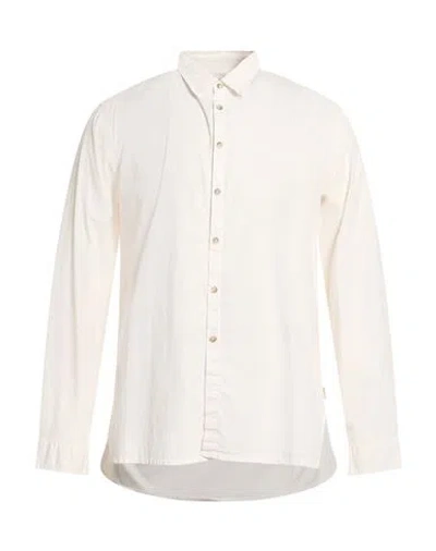 Crossley Man Shirt Ivory Size Xxl Cotton, Elastane In White