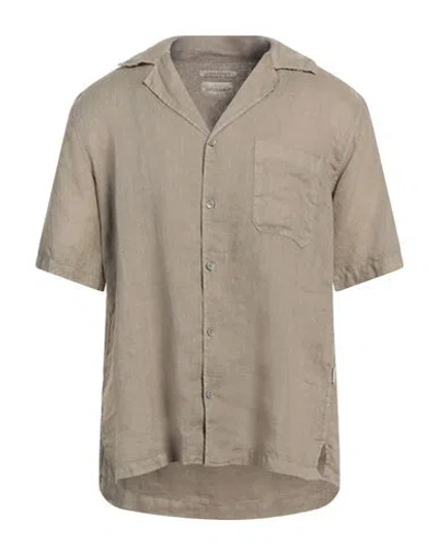 Crossley Man Shirt Khaki Size Xl Linen In Sand