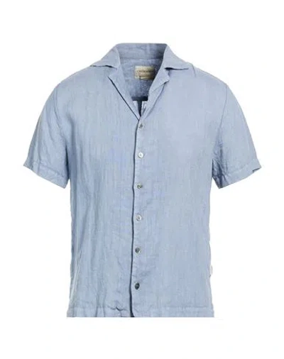 Crossley Man Shirt Light Blue Size Xxl Linen