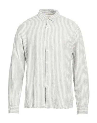 Crossley Man Shirt Light Grey Size L Linen In Gray
