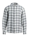 Crossley Man Shirt Light Grey Size M Linen In Grey