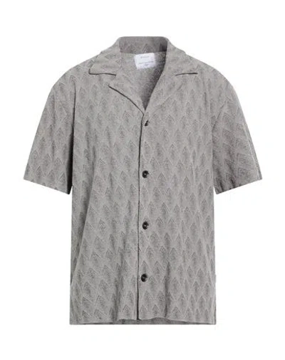 Crossley Man Shirt Light Grey Size Xxl Cotton, Recycled Cotton In Gray