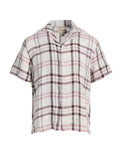 Crossley Man Shirt Light Grey Size Xxl Linen In Multi