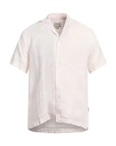 Crossley Man Shirt Light Pink Size L Linen