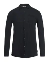 Crossley Man Shirt Midnight Blue Size Xxl Cotton, Linen In Blue