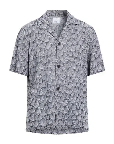 Crossley Man Shirt Midnight Blue Size Xxl Cotton, Recycled Cotton In Gray
