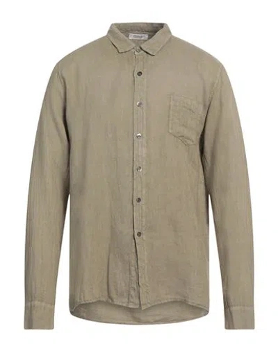 Crossley Man Shirt Military Green Size L Linen