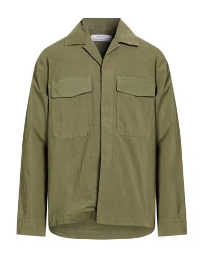 Crossley Man Shirt Military Green Size Xl Cotton, Elastane