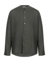 Crossley Man Shirt Military Green Size Xxl Linen In Green