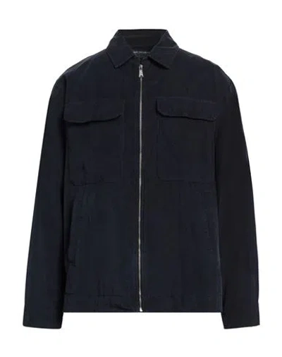 Crossley Man Shirt Navy Size M Cotton, Elastane In Navy Blue