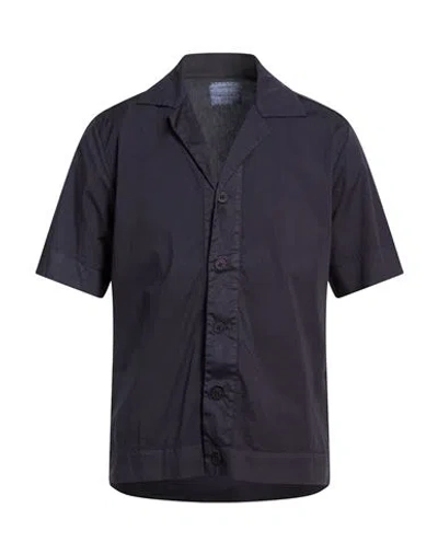 Crossley Man Shirt Navy Size Xl Cotton, Elastane In Blue