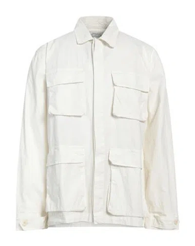 Crossley Man Shirt Off White Size L Cotton, Elastane