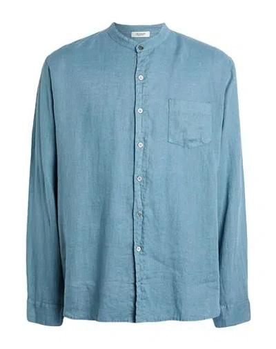 Crossley Man Shirt Pastel Blue Size Xl Linen