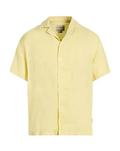 Crossley Man Shirt Pastel Yellow Size Xl Linen