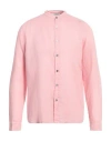 Crossley Man Shirt Pink Size Xl Linen