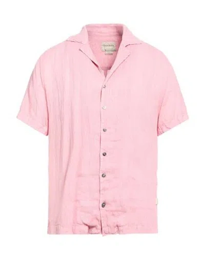 Crossley Man Shirt Pink Size Xxl Linen