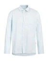 Crossley Man Shirt Sky Blue Size L Cotton, Elastane
