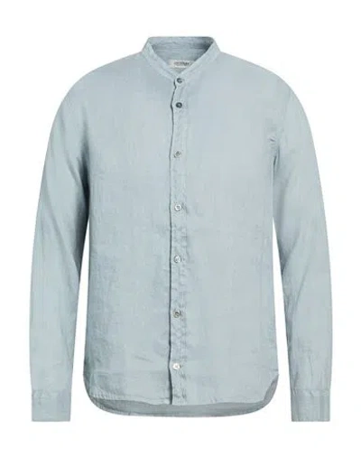 Crossley Man Shirt Slate Blue Size 3xl Linen In Gray