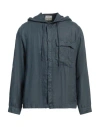 Crossley Man Shirt Slate Blue Size L Linen
