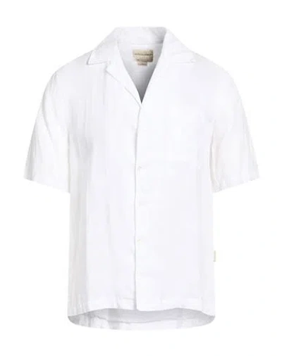 Crossley Man Shirt White Size L Linen