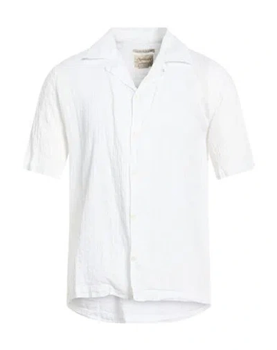 Crossley Man Shirt White Size Xl Cotton, Linen, Silk
