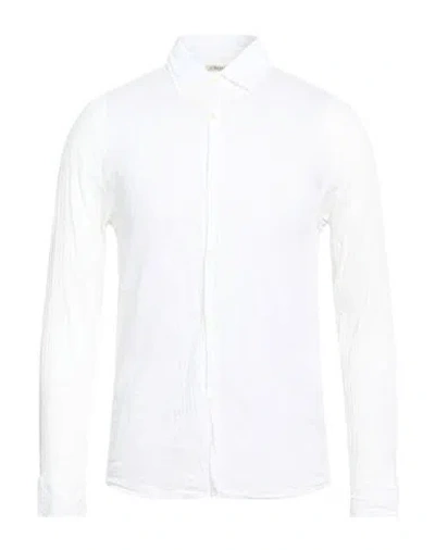 Crossley Man Shirt White Size Xl Cotton, Linen, Silk