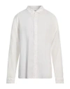 Crossley Man Shirt Light Green Size Xxl Linen In White